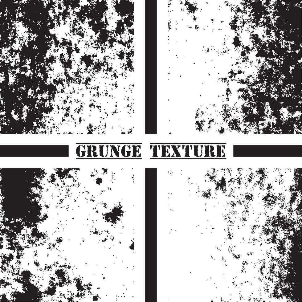 schwarz und Weiß Grunge Textur. Grunge Texturen Satz. Staub überlagern. vektor