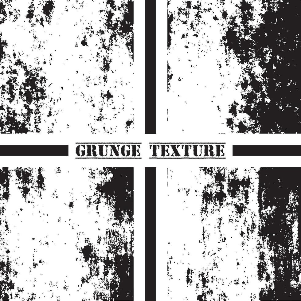 svart och vit grunge textur. grunge texturer uppsättning. damm täcka över. vektor