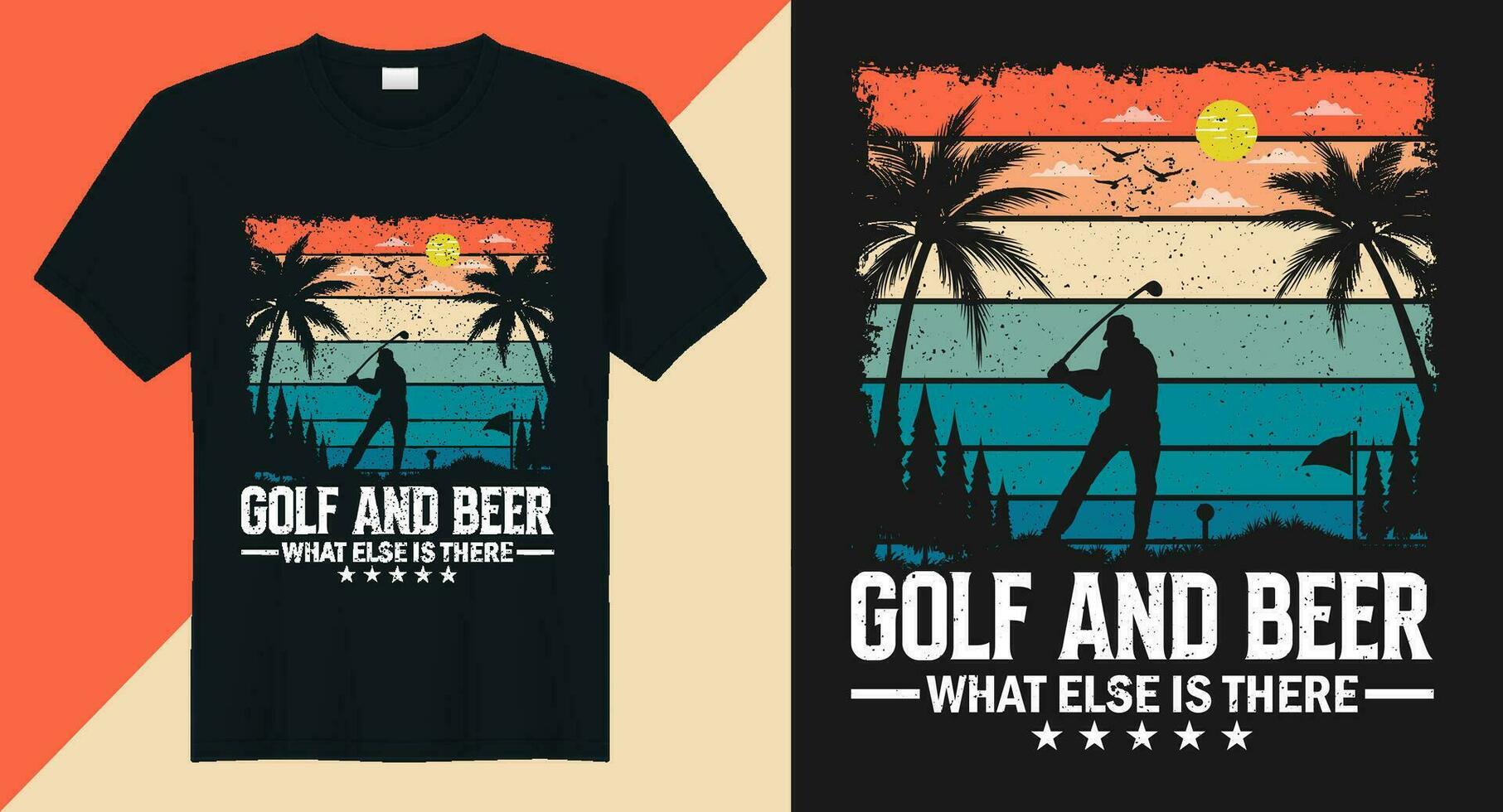 golf och öl Vad annan är där vektor golf t-shirt design