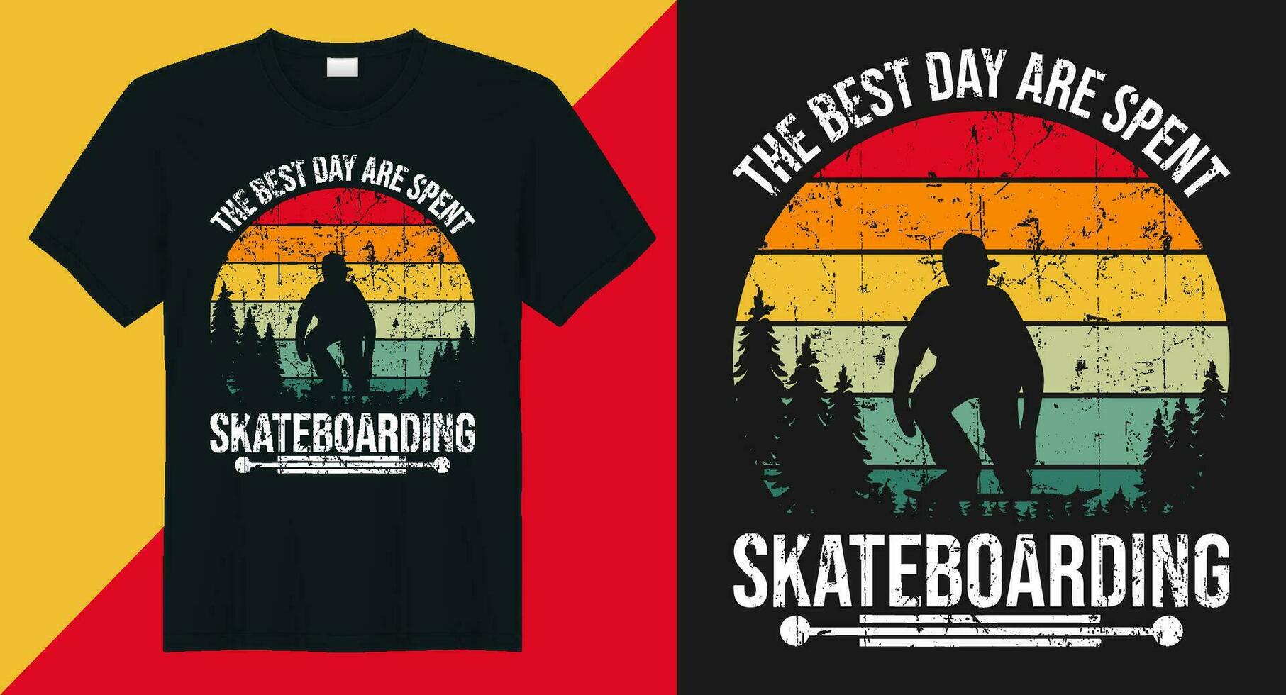 das Beste Tag sind verbraucht Skateboarding Skateboard Vektor T-Shirt Design