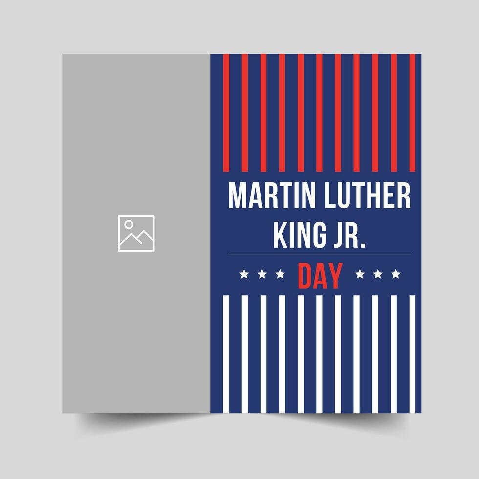 Martin luther kung jr vektor illustration posta för social media och abstrakt bakgrund