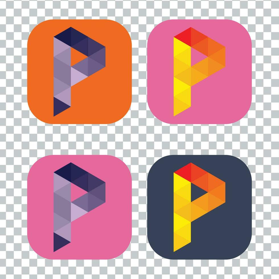 p Brief Logo oder Symbol, Vektor Logo
