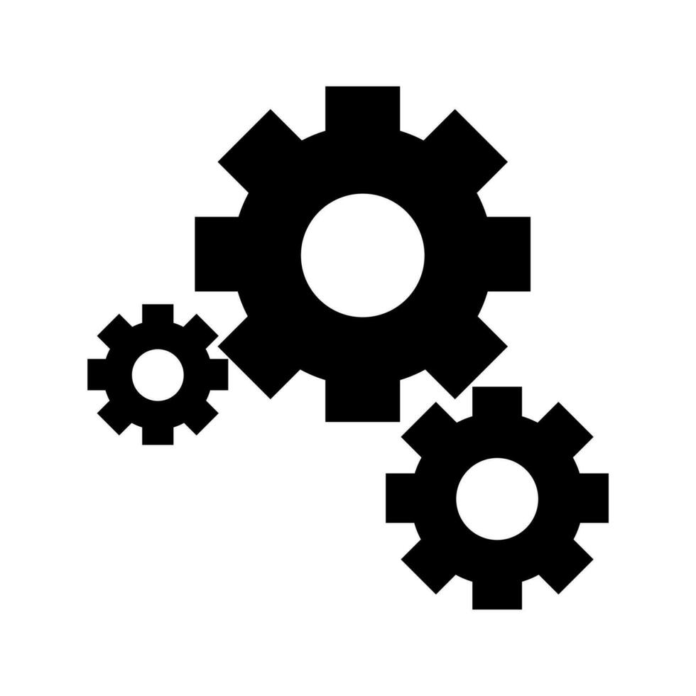 Zahn Rad Vektor Symbol isoliert auf Weiß Hintergrund. Zahn Rad Ausrüstung Piktogramm Symbol