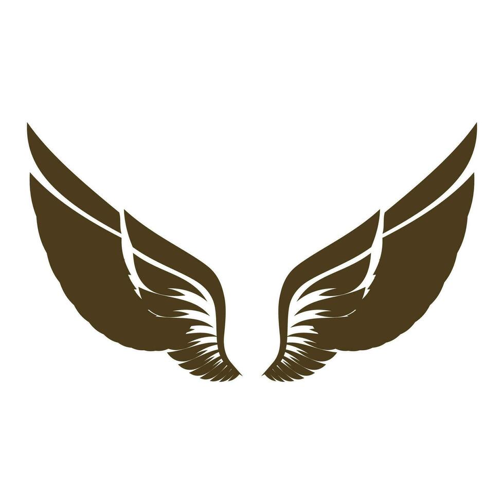 Flügel Illustration Design Icon Logo vektor