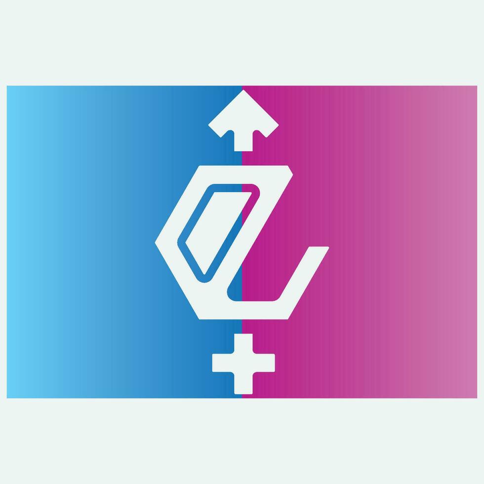diagonal Symbol Logo Geschlecht vektor