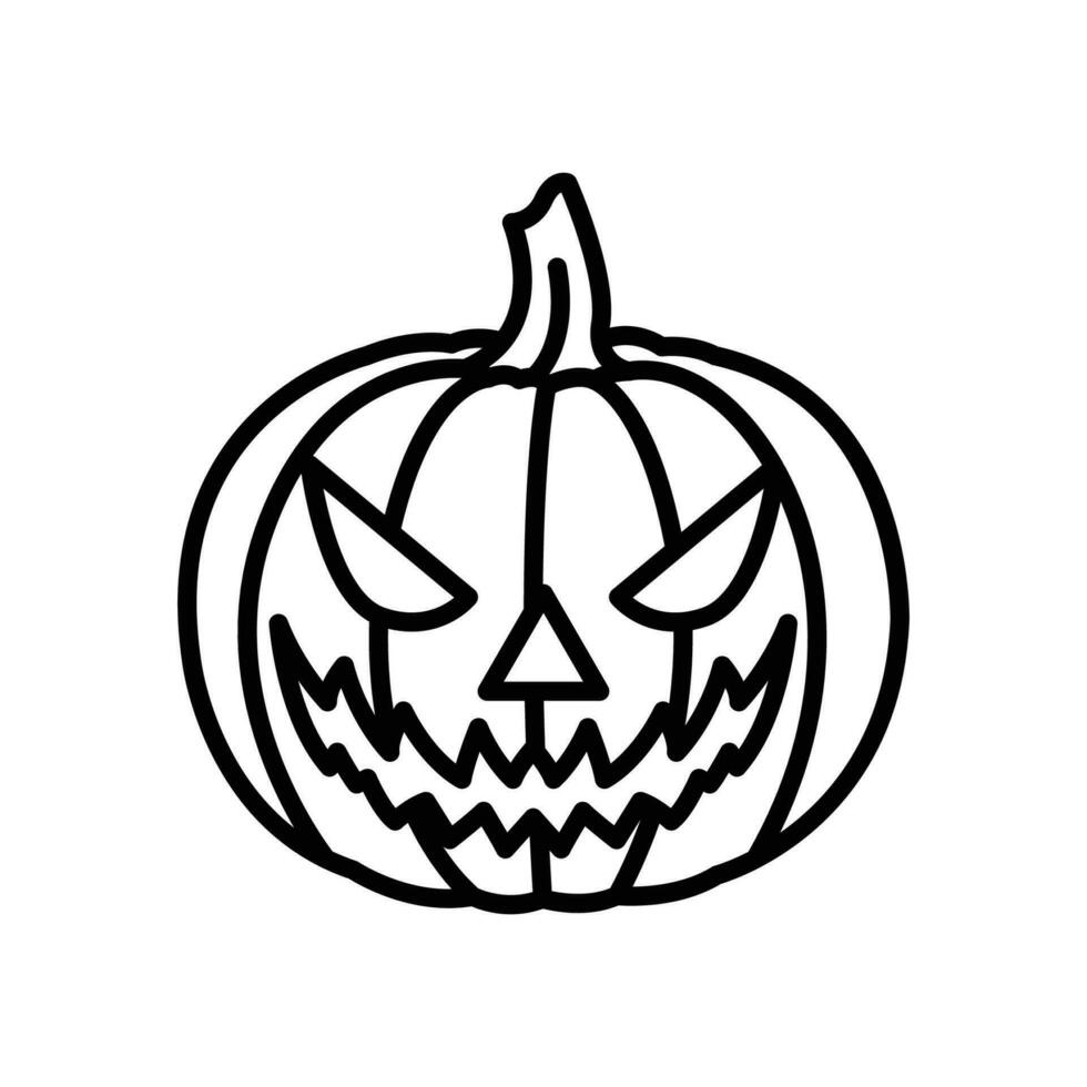 Halloween Kürbis Symbol Vektor Design Vorlage im Weiß Hintergrund