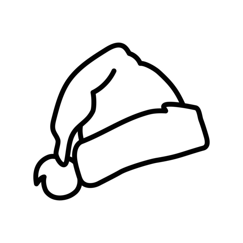 jul hatt - santa hatt ikon vektor design mall i vit bakgrund