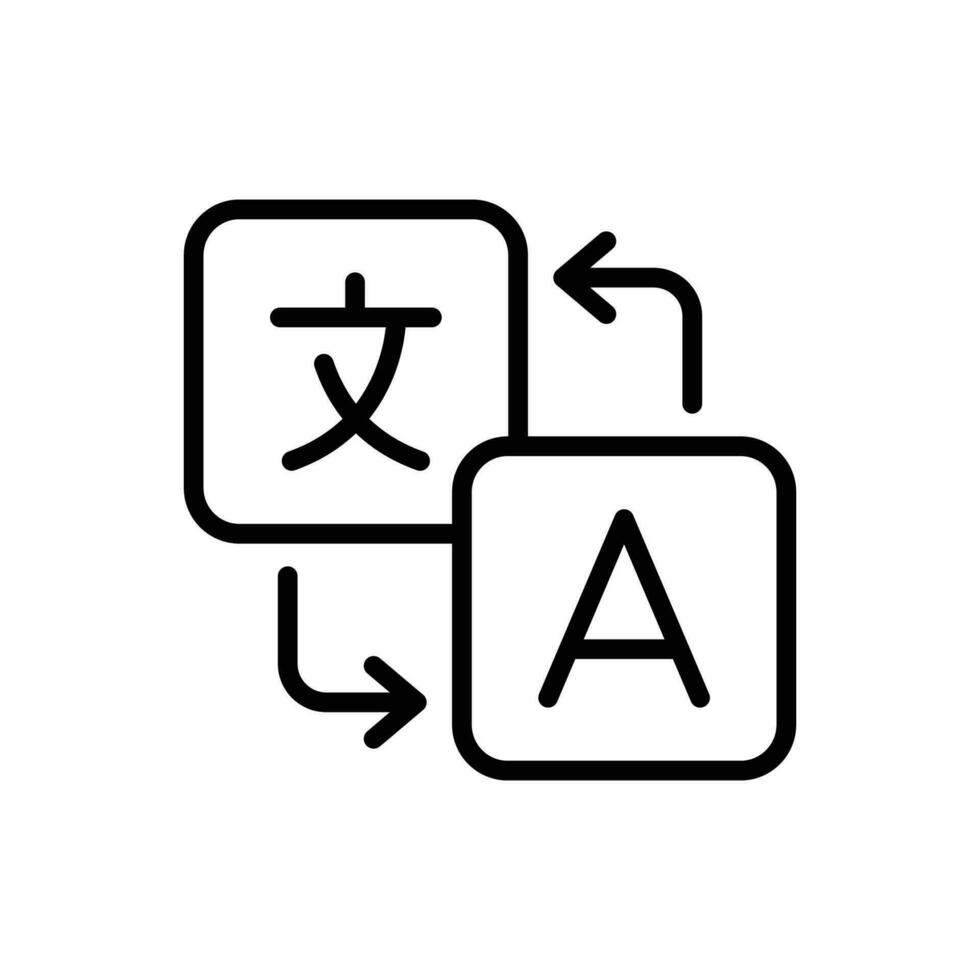 Übersetzung Symbol Vektor Design Vorlage im Weiß Hintergrund