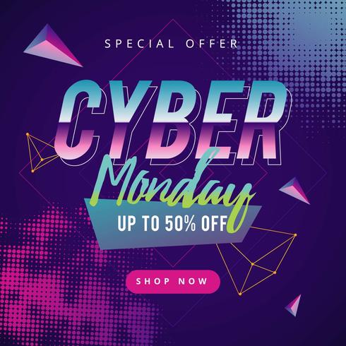 Cyber ​​Monday Social Media Post vektor