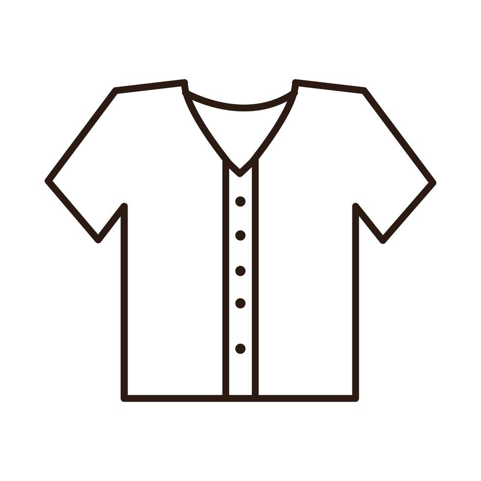 Shirt Mode weibliche Kleidung Linie Symbol vektor