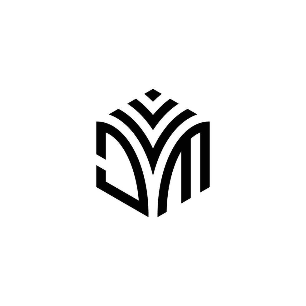 vjm Hexagon Logo Vektor, entwickeln, Konstruktion, natürlich, Finanzen Logo, echt Anwesen, geeignet zum Ihre Unternehmen. vektor
