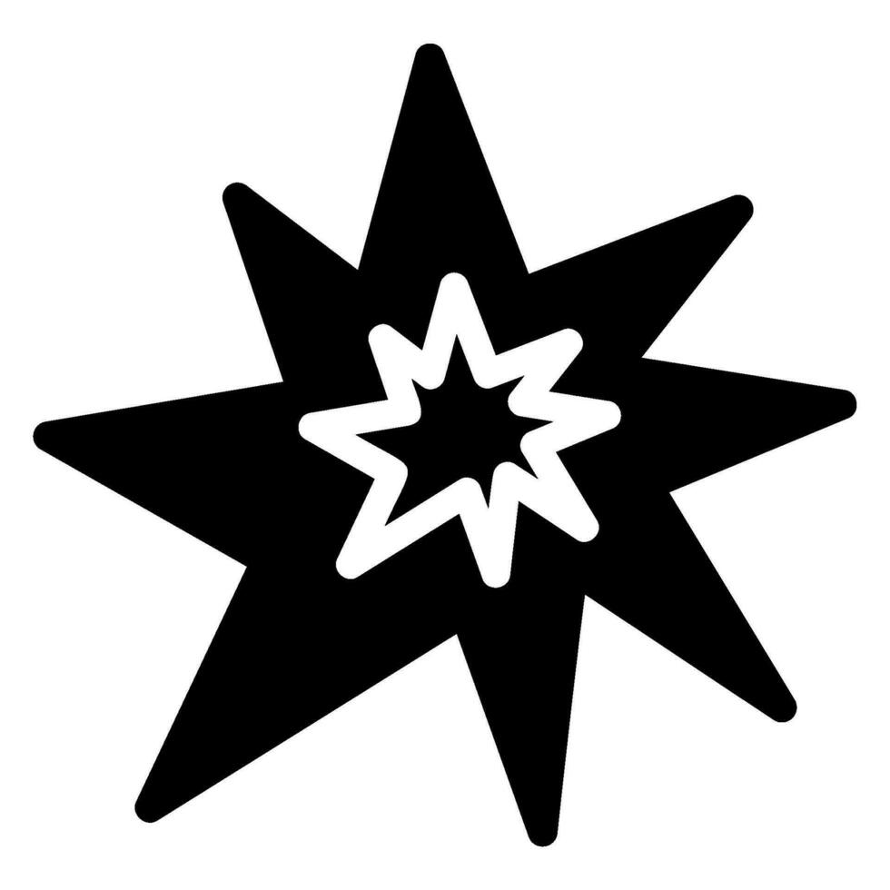 Symbol für Explosionsglyphe vektor