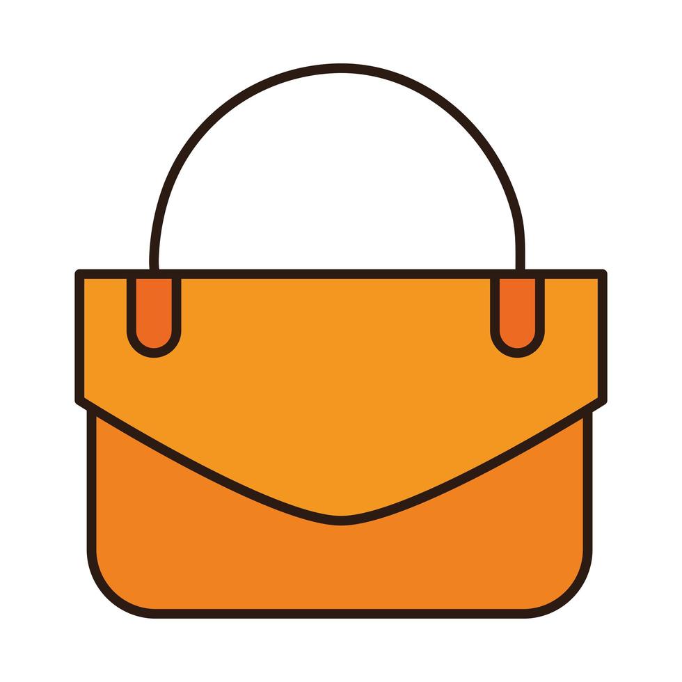 handväska tillbehör mode elegant linje och fyll ikon vektor