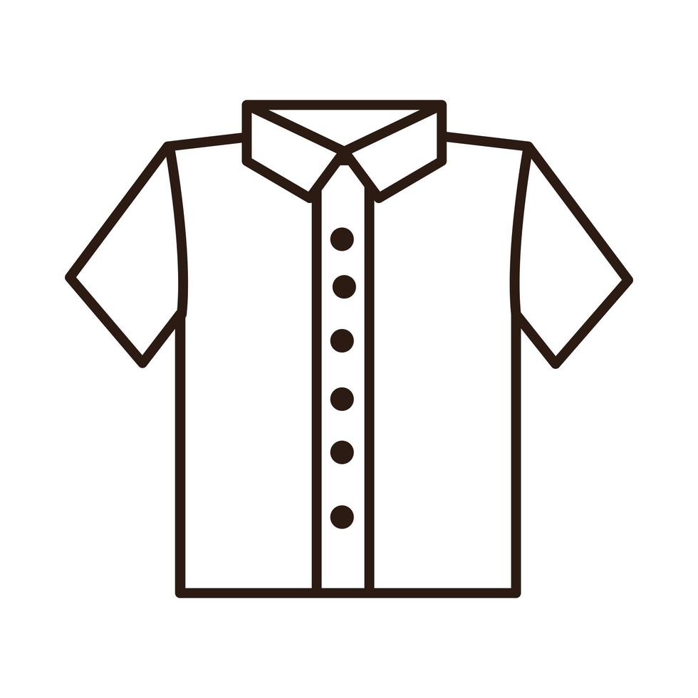 Hemd lässige Mode Männer Kleidung Linie Symbol vektor