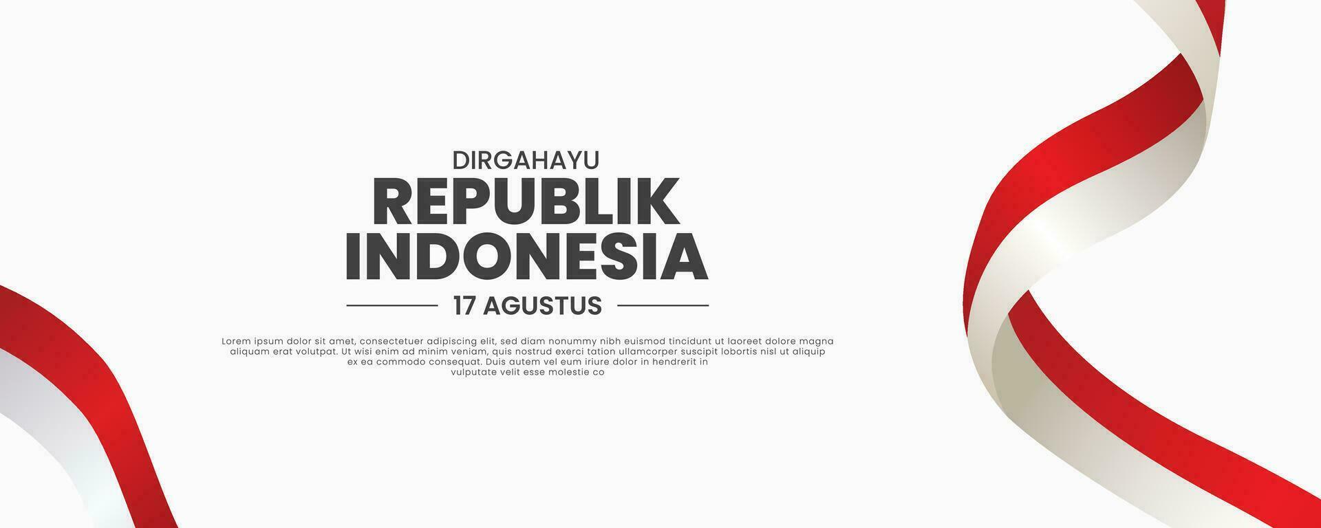 dirgahayu republik Indonesien. oberoende dag baner social media posta mall. vektor