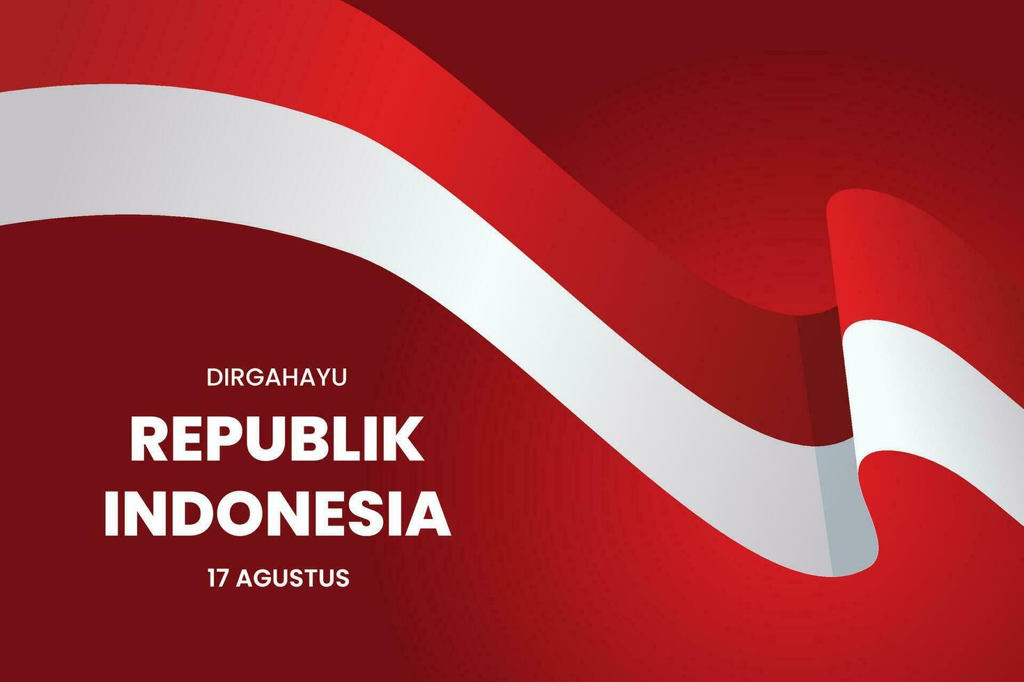 glücklich indonesisch Unabhängigkeit Tag, Dirgahayu republik Indonesien, 17 August 1945. Bedeutung lange Leben Indonesien, Vektor Illustration.