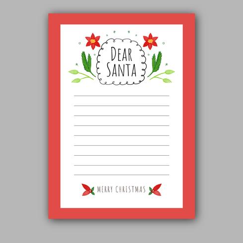 Süße Weihnachtskarte zu Santa vektor