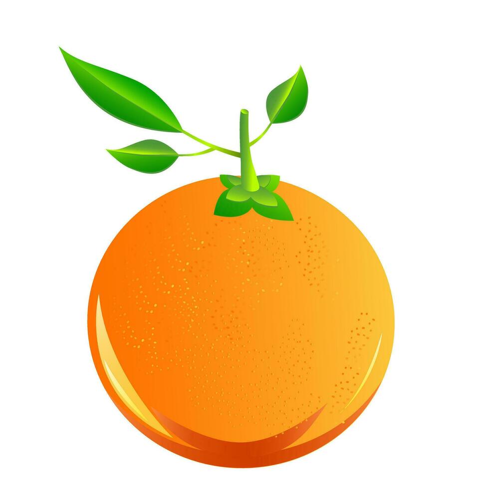 orange frukt saftig gul mogen konst illustration vektor