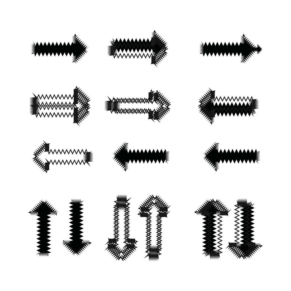 schwarz gerichtet Pfeil Zeichen oder Symbole einstellen Design, einstellen von Hand gezeichnet Pfeile Design Element Vektor Illustration, Pfeil Symbol. Pfeil Vektor Sammlung. Pfeil. Mauszeiger. modern einfach Pfeile