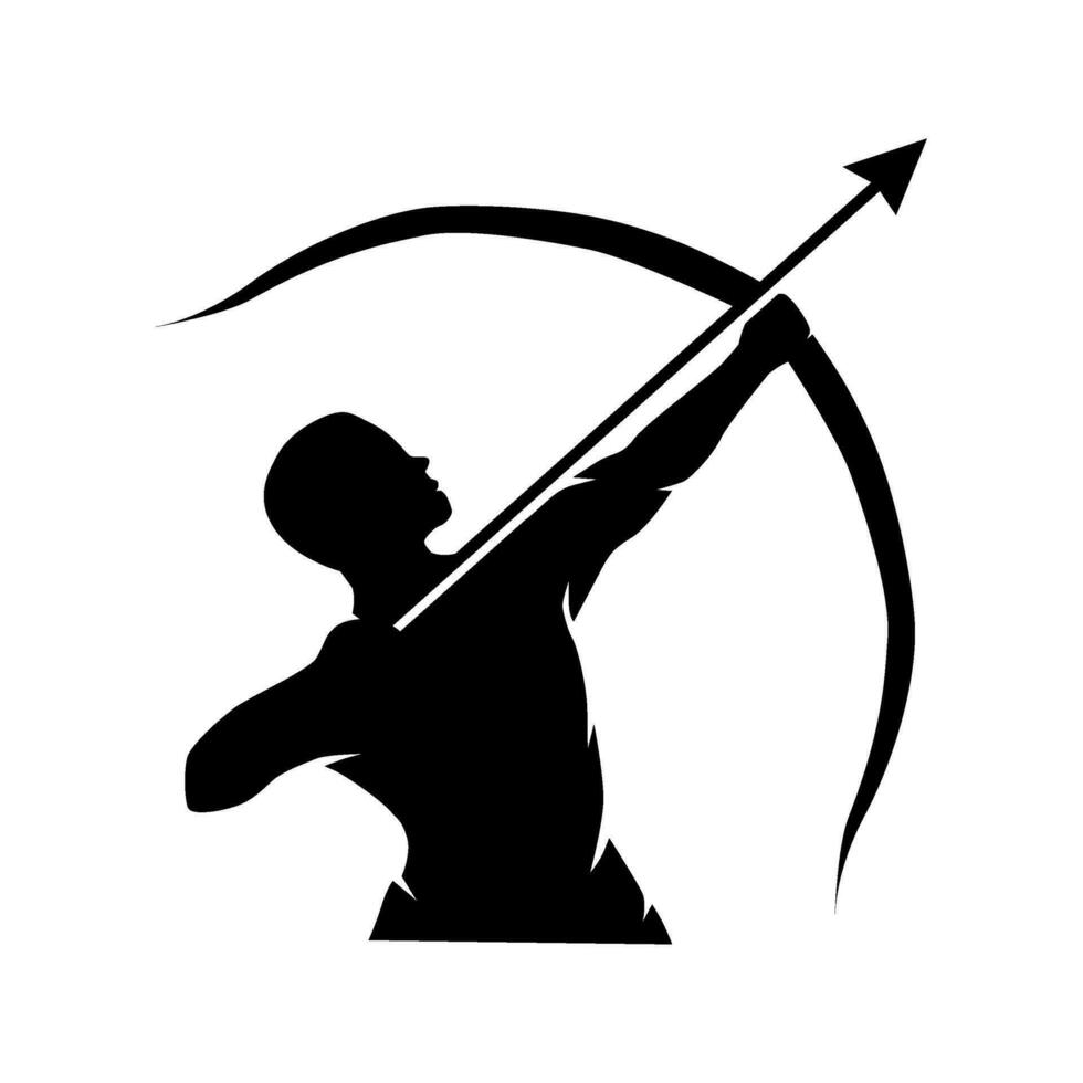 archer silhuett vektor logotyp