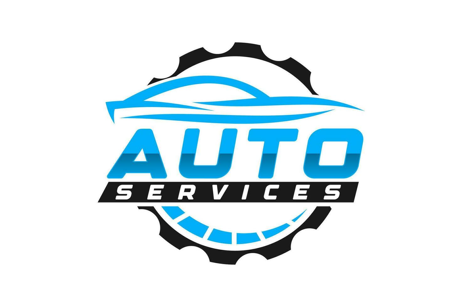 Auto Stil Auto Logo Design mit Konzept Sport Fahrzeug Symbol Silhouette vektor