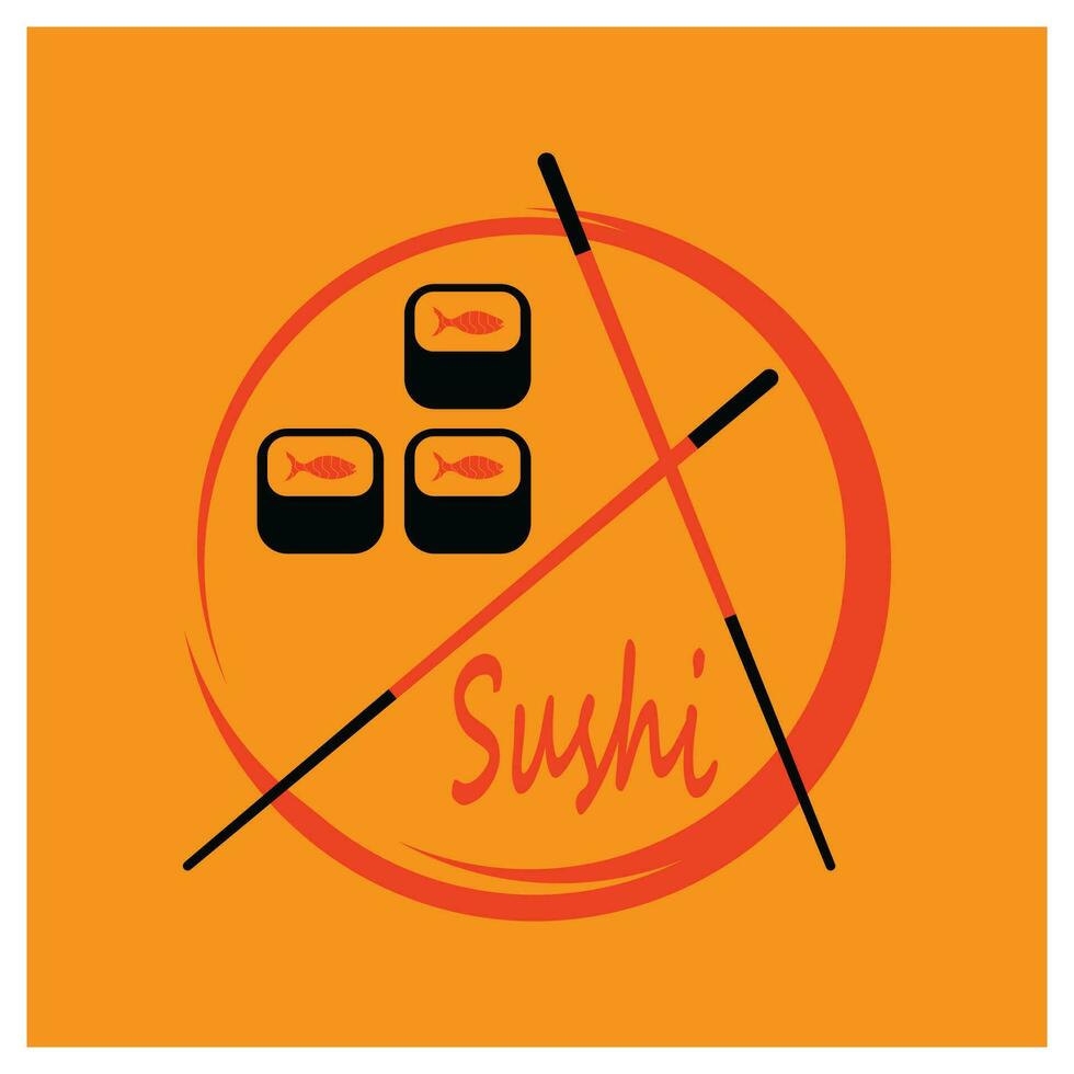 Sushi Logo Vorlage Vektor Symbol japanisch Essen