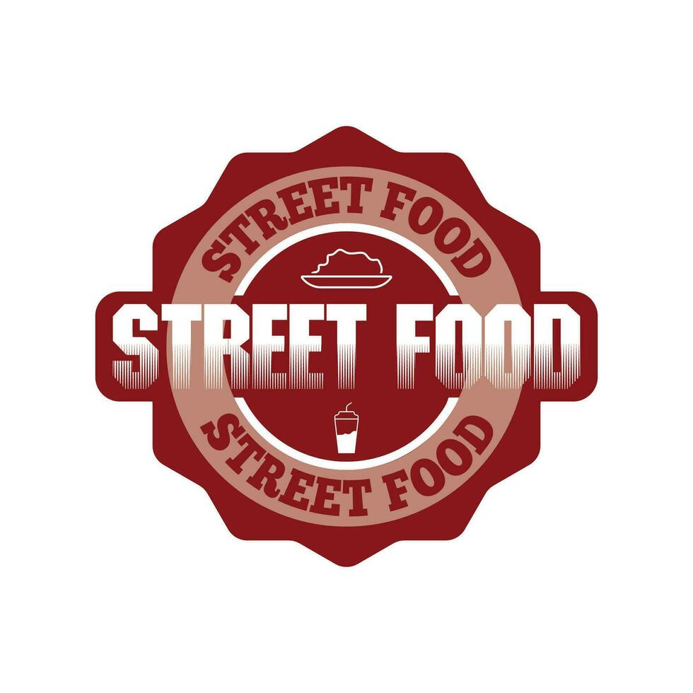 gata mat krita handstil typografi för restaurang Kafé bar logotyp vektor