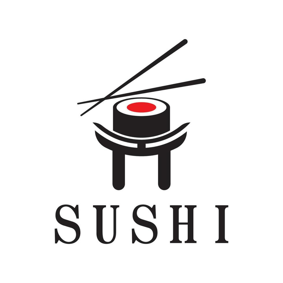 Sushi Logo Vorlage Vektor Symbol japanisch Essen