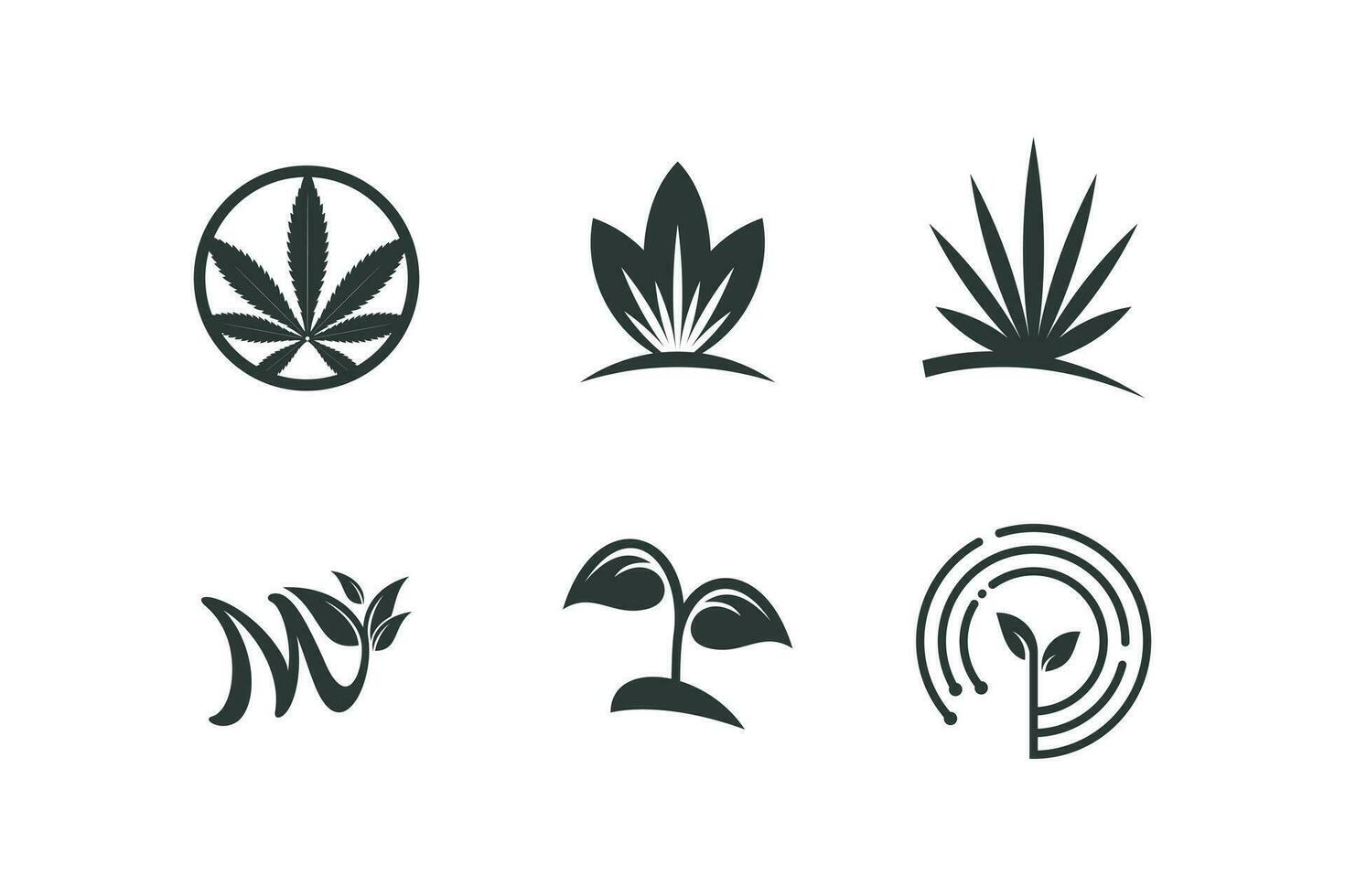 natur logotyp design vektor samling med kreativ unik element aning
