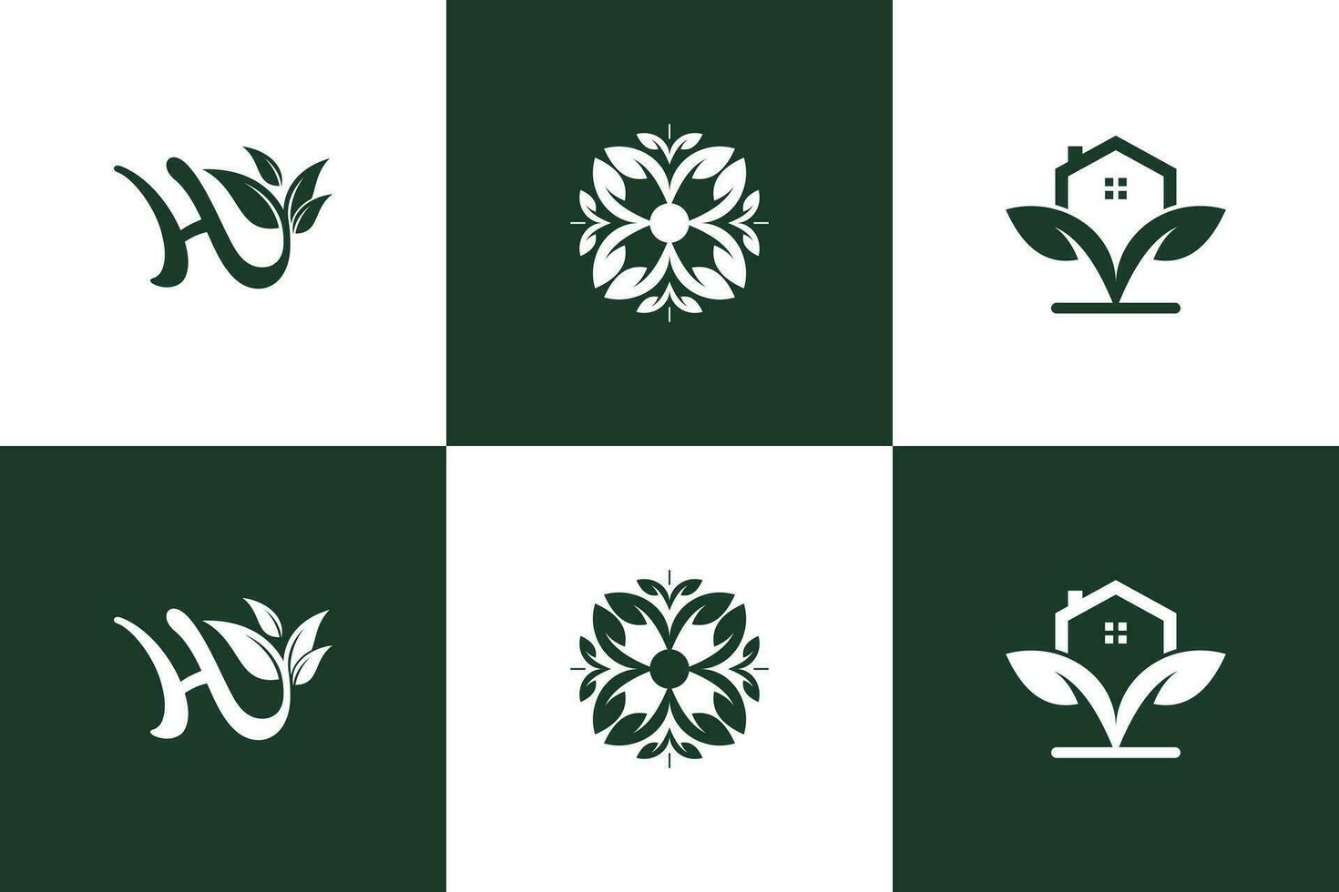 Natur Logo Design Vektor Sammlung mit kreativ einzigartig Element Idee