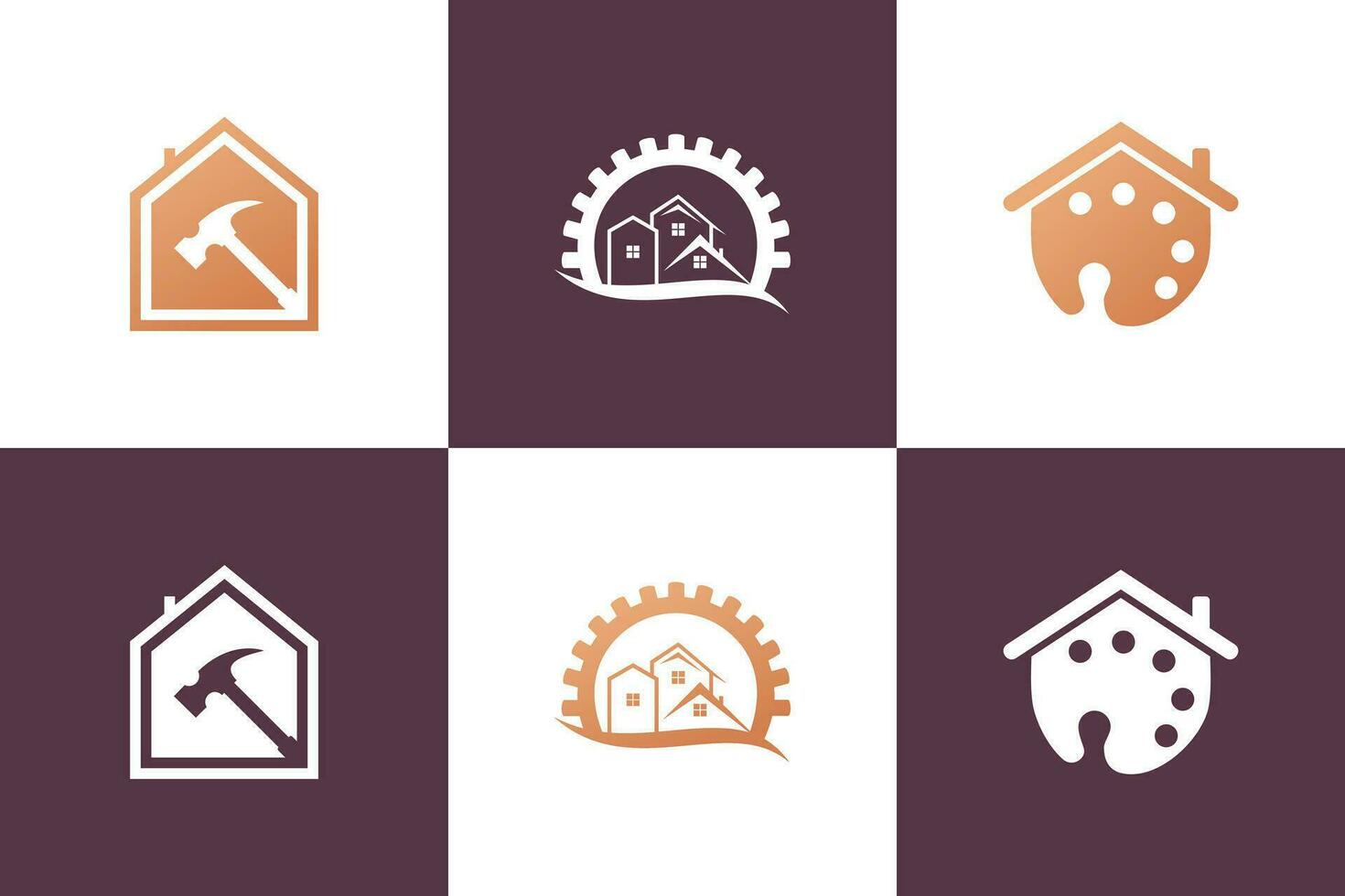 Gebäude Logo Design Vektor Sammlung mit einzigartig Element Idee
