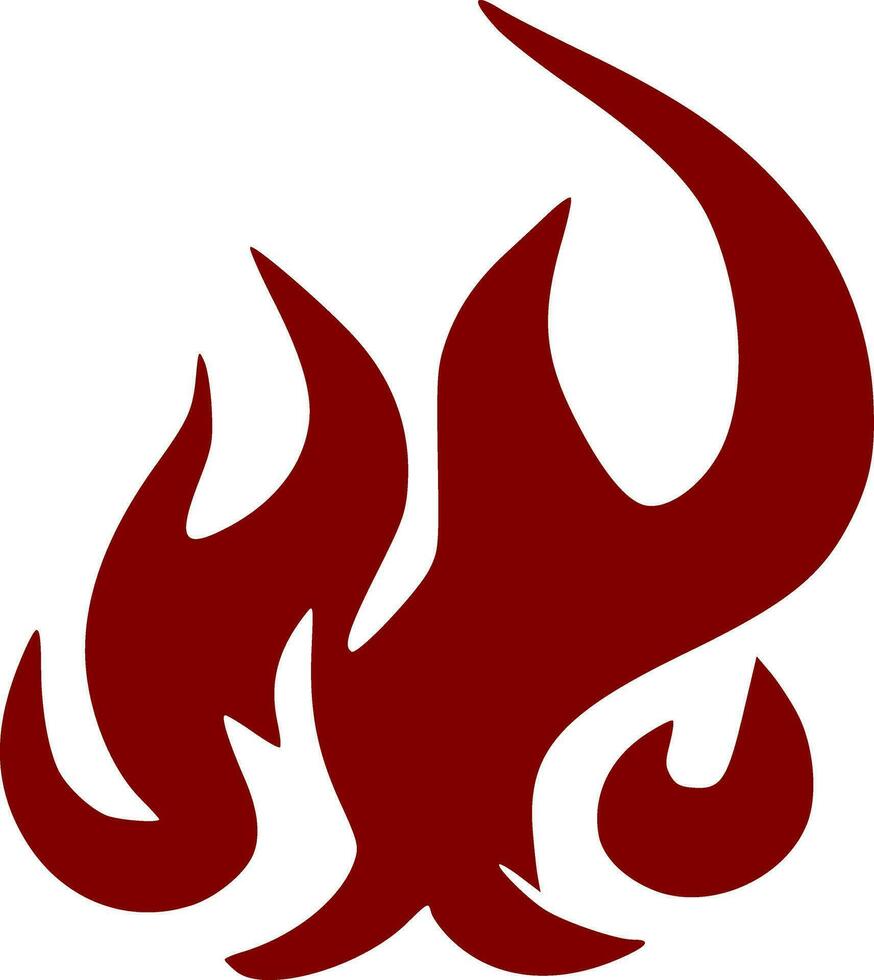 röd brand ikon vektor