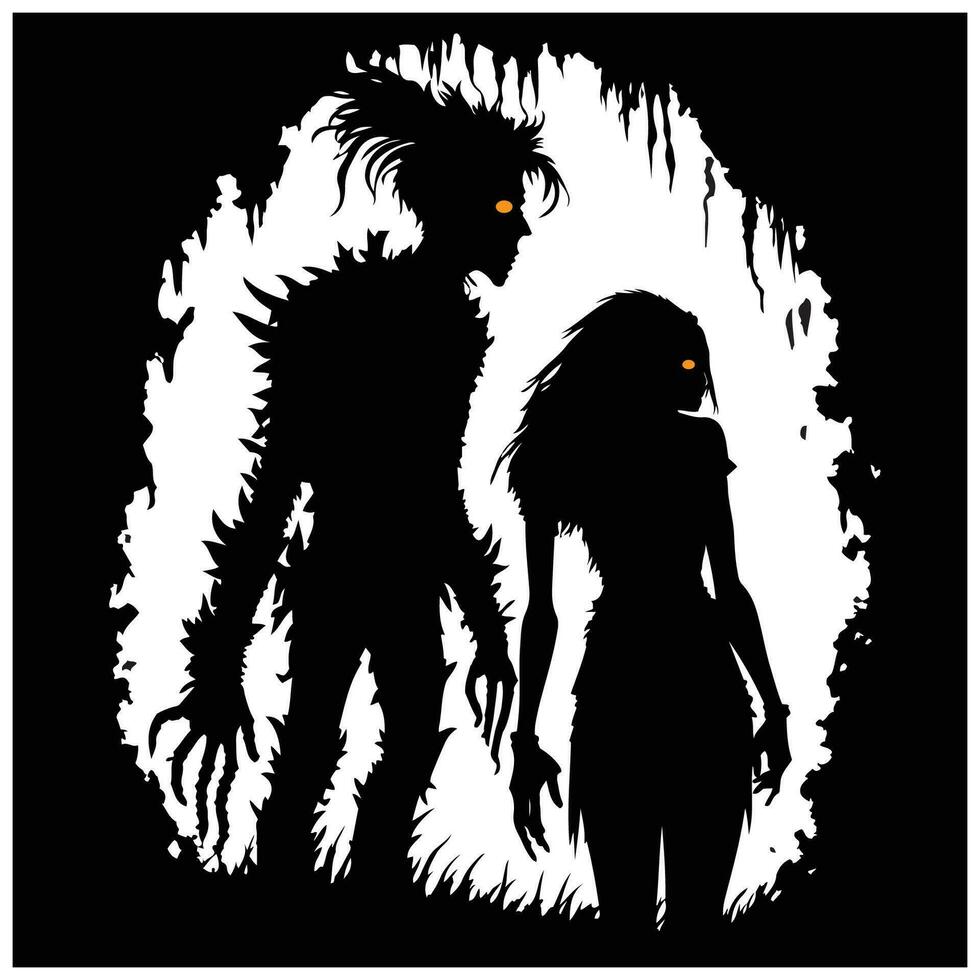 glücklich Halloween Vektor Illustration, Halloween Zombie Vektor, unheimlich Zombie Silhouette