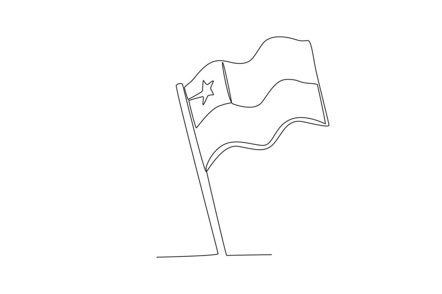 Illustration von das Flagge von Chile vektor