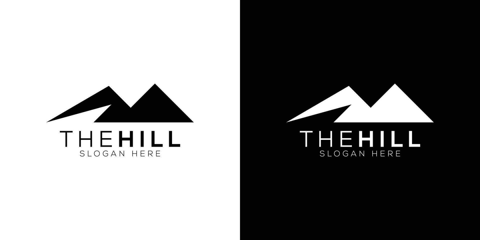 minimal och trendig kulle logotyp design vektor mall