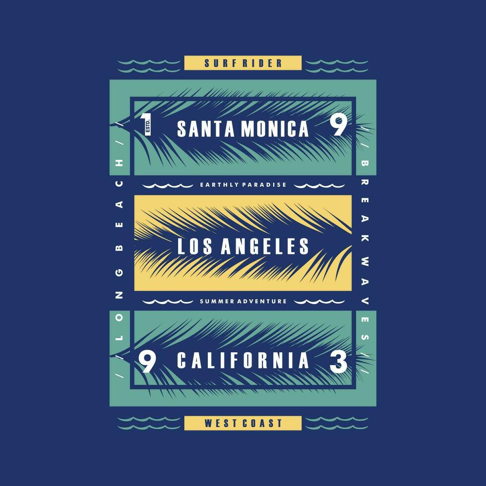 Santa Monica los Engel Kalifornien abstrakt Grafik, Typografie Vektor, t Hemd Design Illustration, gut zum bereit drucken, und andere verwenden vektor