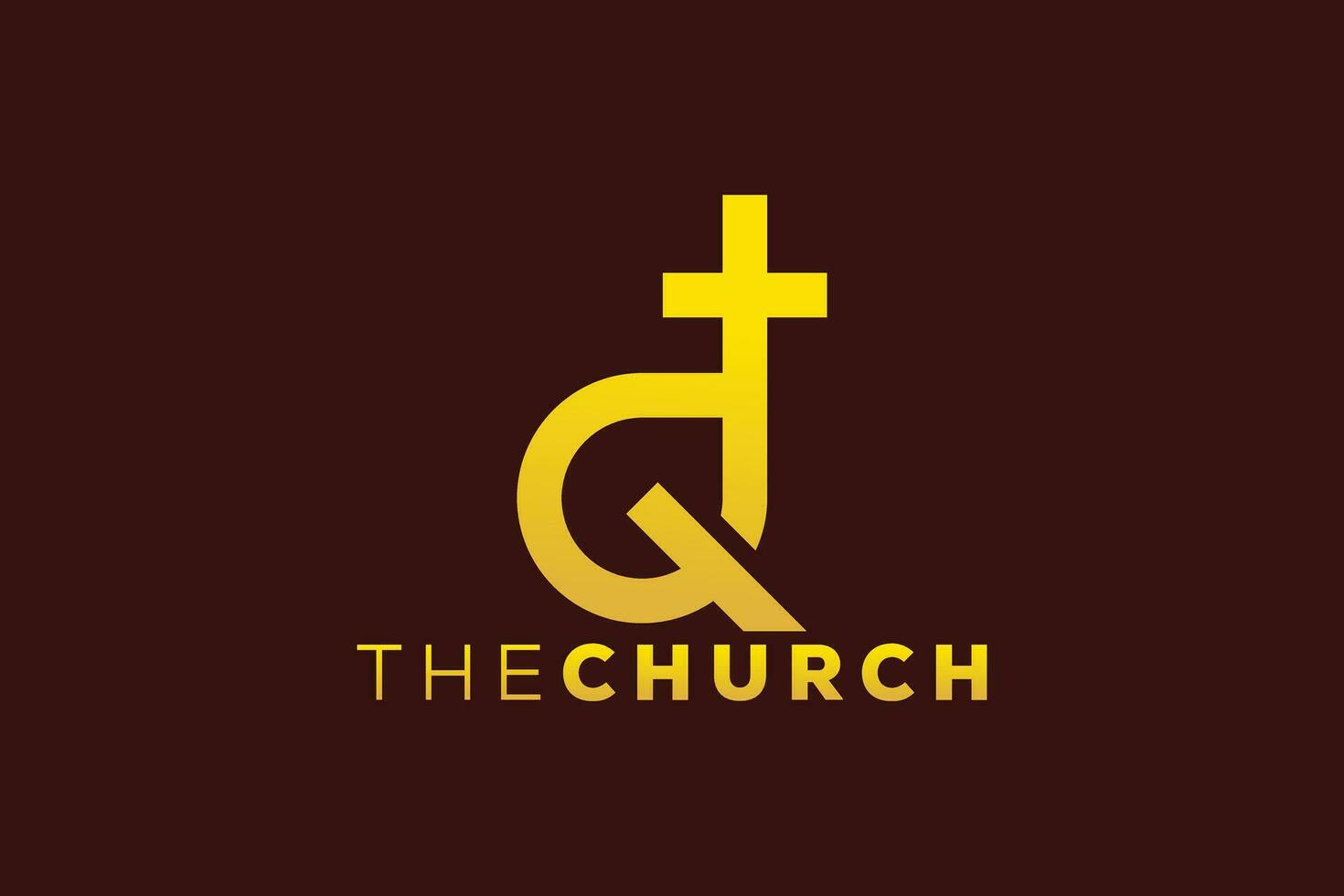 modisch und Fachmann Brief q Kirche Zeichen Christian und friedlich Vektor Logo