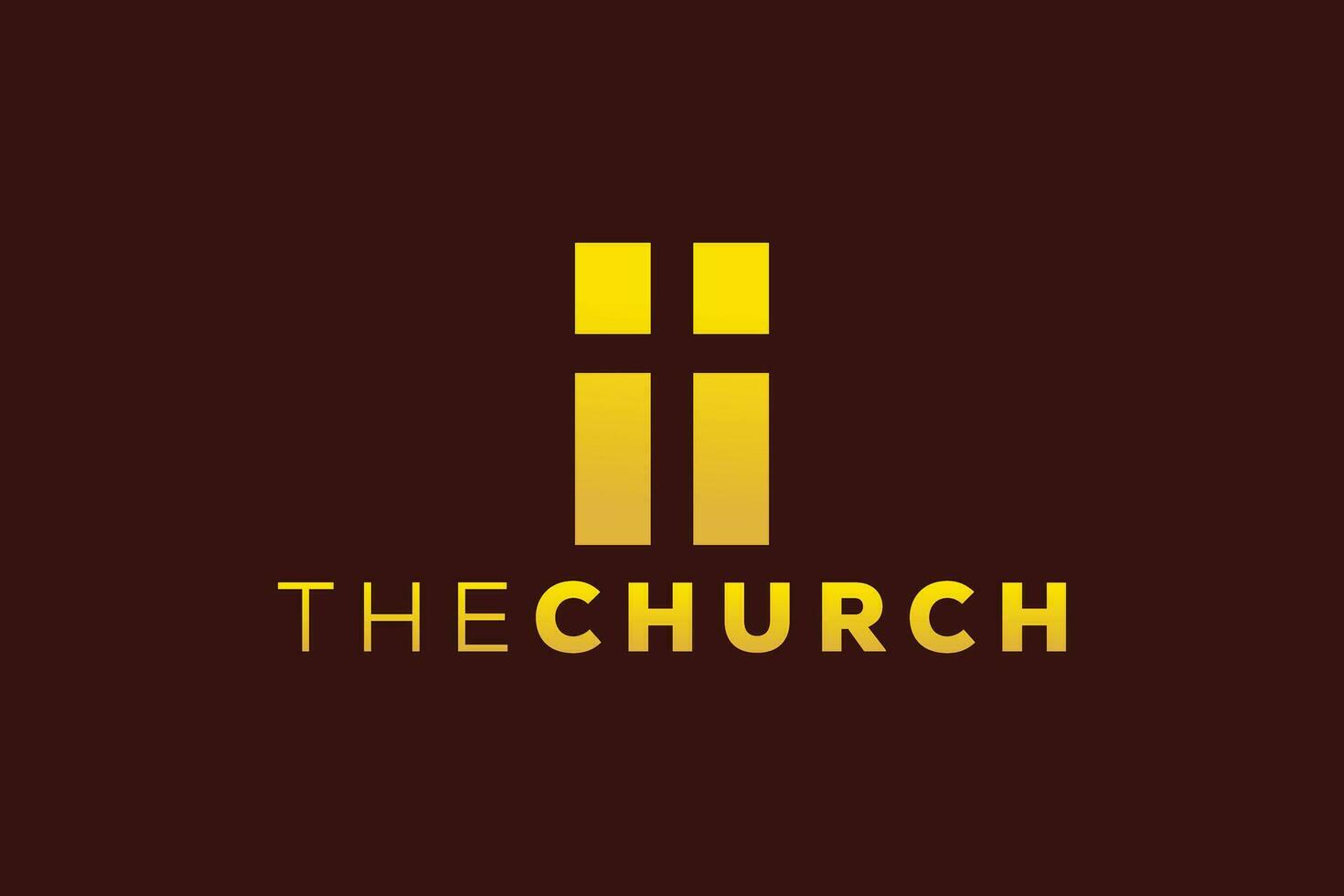 modisch und Fachmann Brief ich Kirche Zeichen Christian und friedlich Vektor Logo