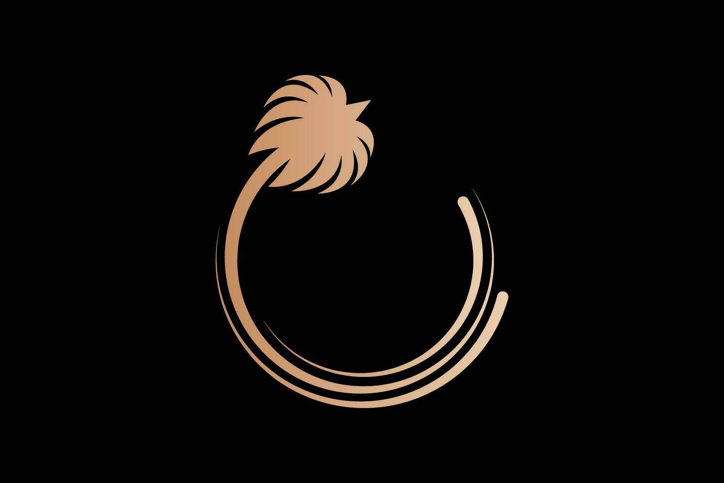 minimal genial modisch Palme Baum Logo Design Vektor Vorlage