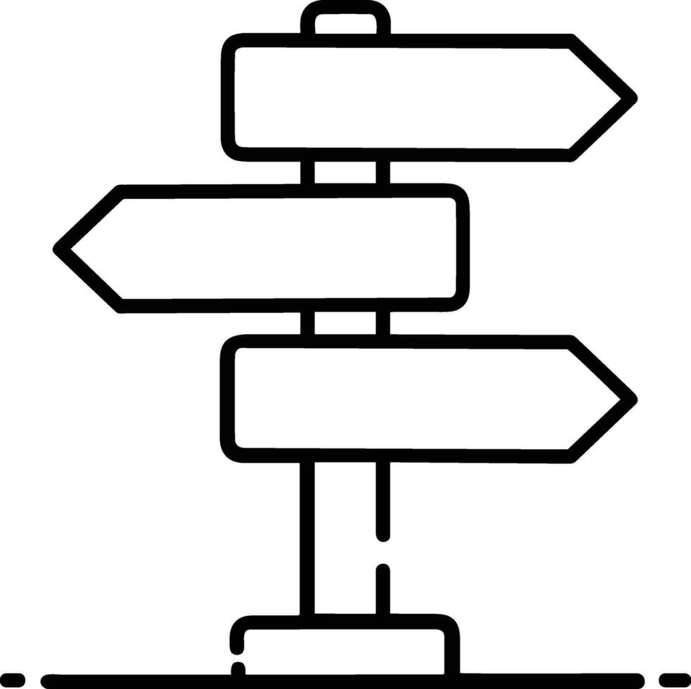 Wegweiser Richtung Symbol Symbol Vektor Bild. Illustration von das Pfeil Information Schild leiten Ziel Design Bild. eps 10