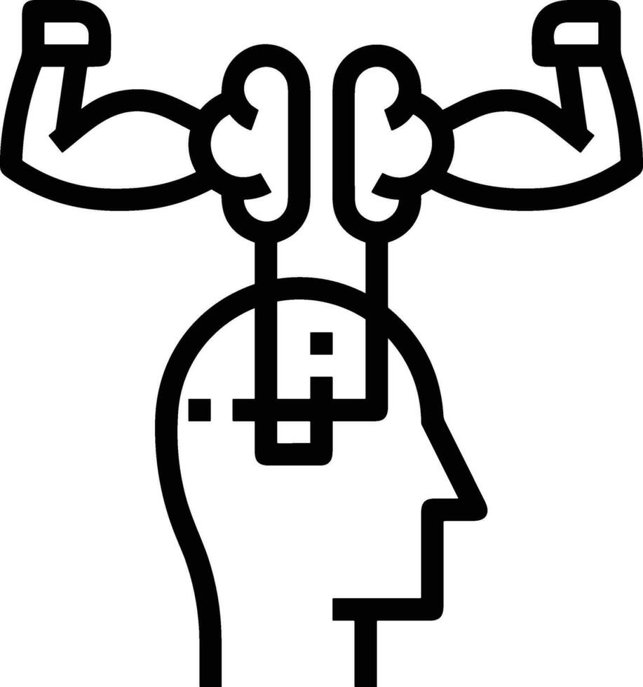 Gehirn Idee Symbol Symbol Vektor Bild. Illustration von das kreativ Intelligenz denken Design Bild