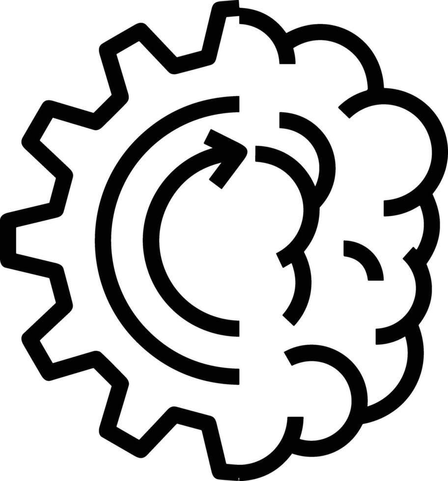 Gehirn Idee Symbol Symbol Vektor Bild. Illustration von das kreativ Intelligenz denken Design Bild