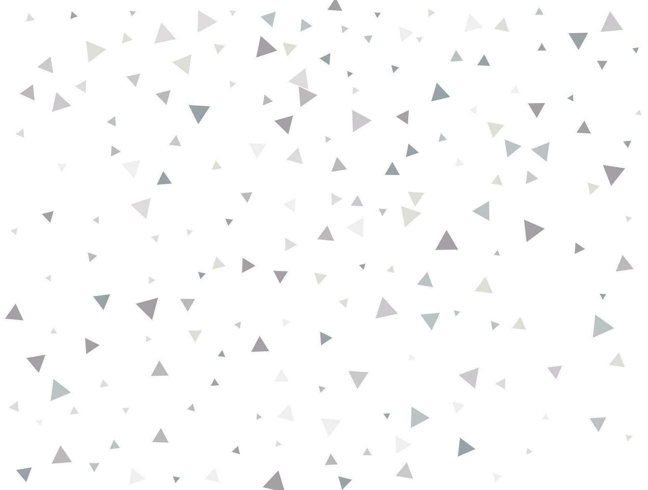 Licht Silber dreieckig funkeln Konfetti Hintergrund. Weiß festlich Textur. vektor