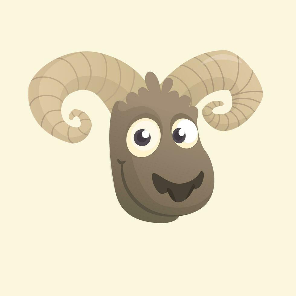 Karikatur Schaf Symbol. Vektor Illustration von ein Lamm Kopf