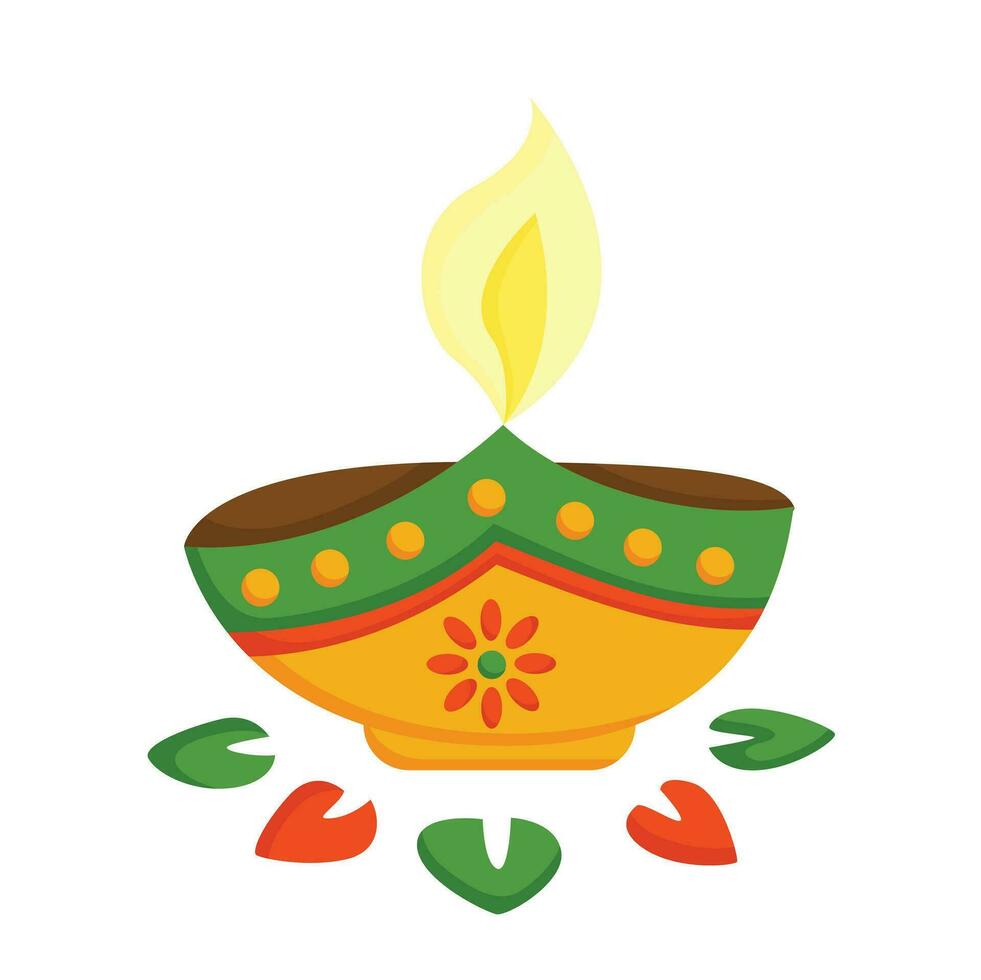 diwali deepavali firande dekoration objekt fest tecknad serie illustration vektor ClipArt