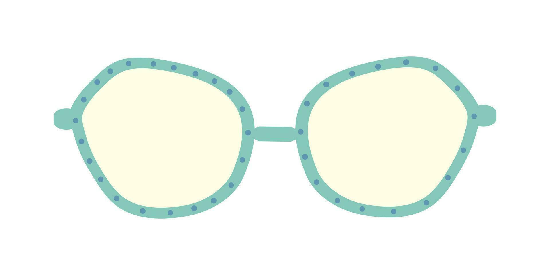 Sonnenbrille, Brille Symbol. Vektor Illustration, eben Design. komisch Sommer- Brille Illustration.