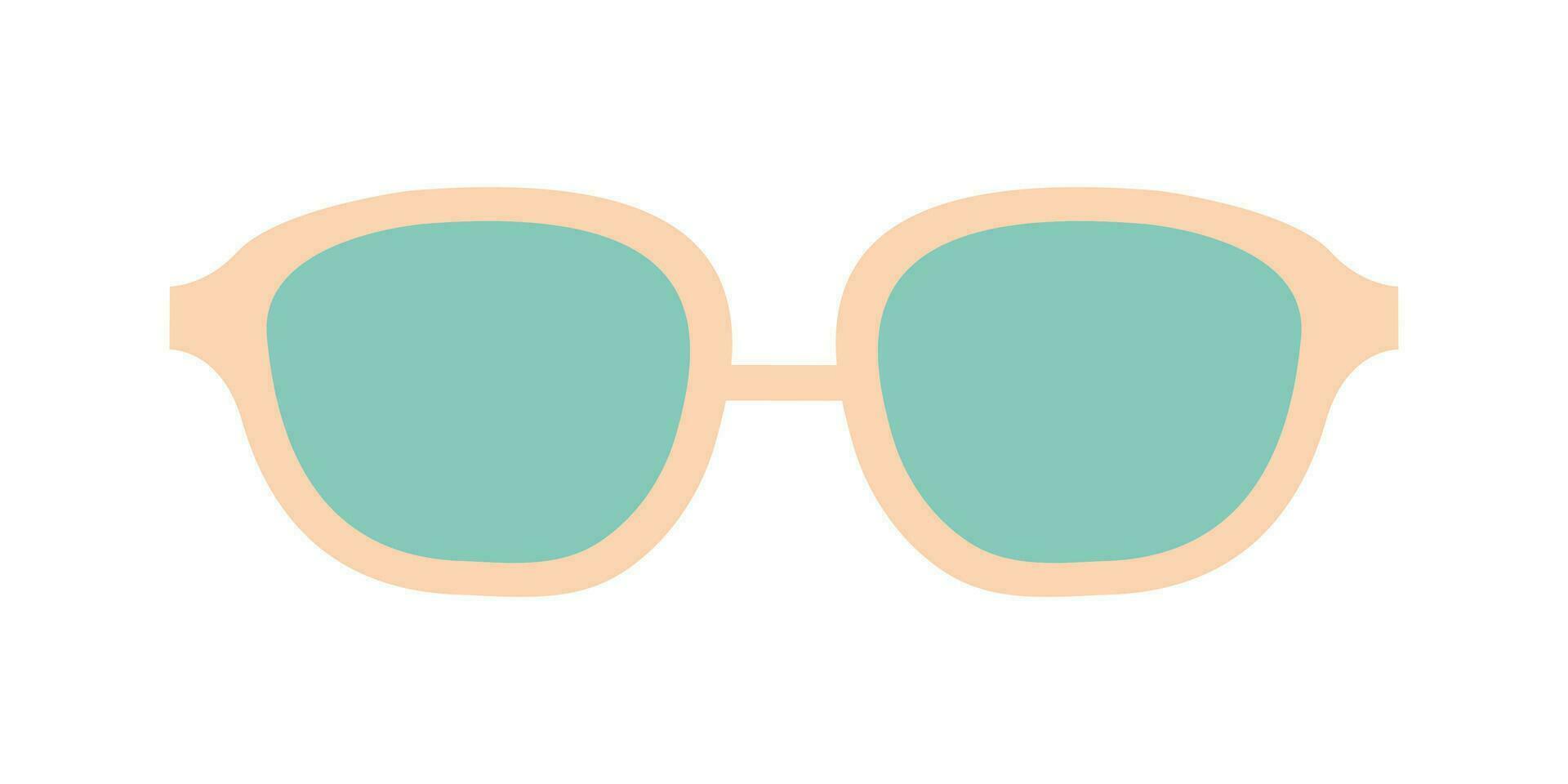 Sonnenbrille, Brille Symbol. Vektor Illustration, eben Design. komisch Sommer- Brille Illustration.