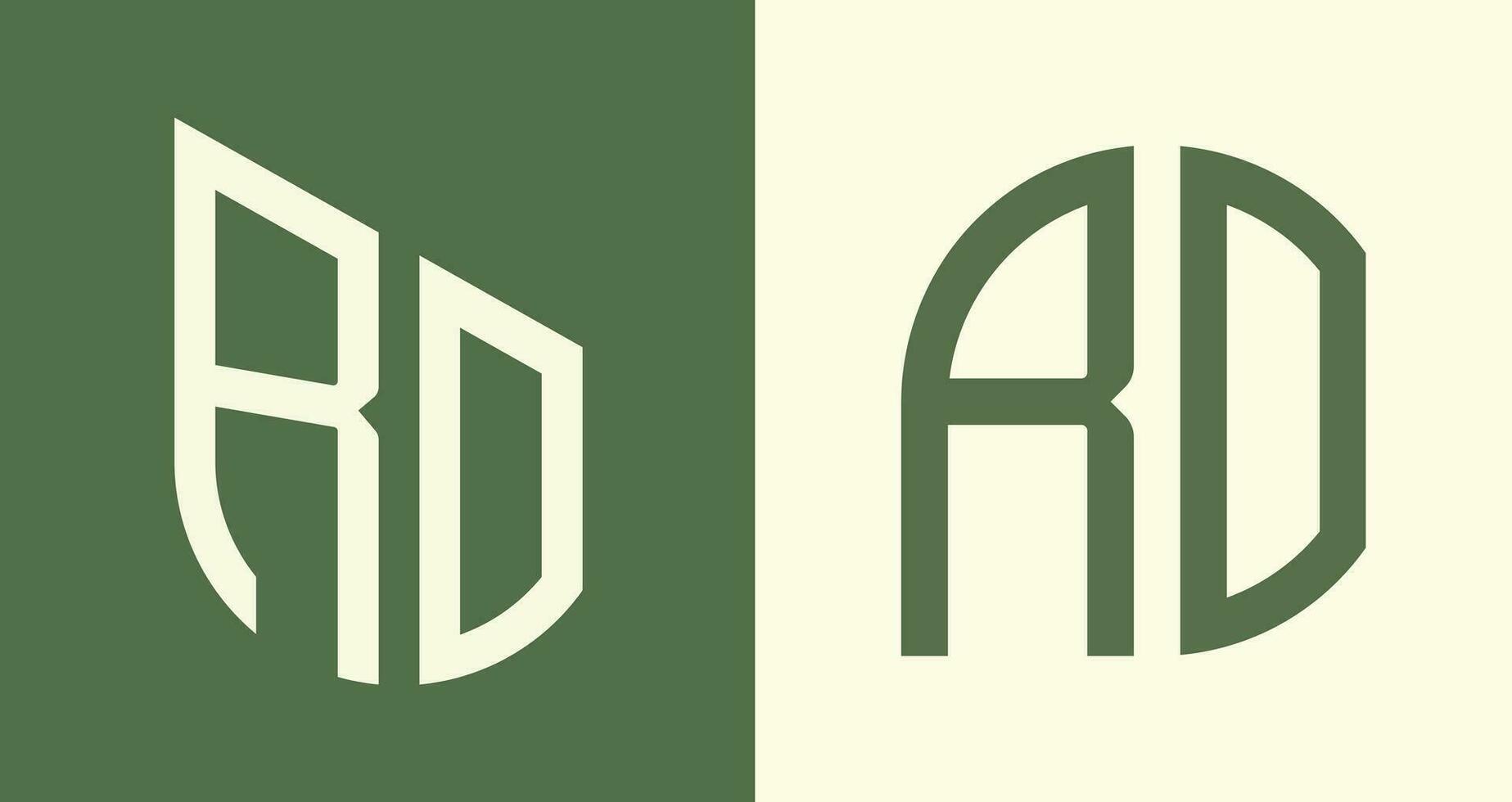 kreativ einfach Initiale Briefe ro Logo Designs bündeln. vektor