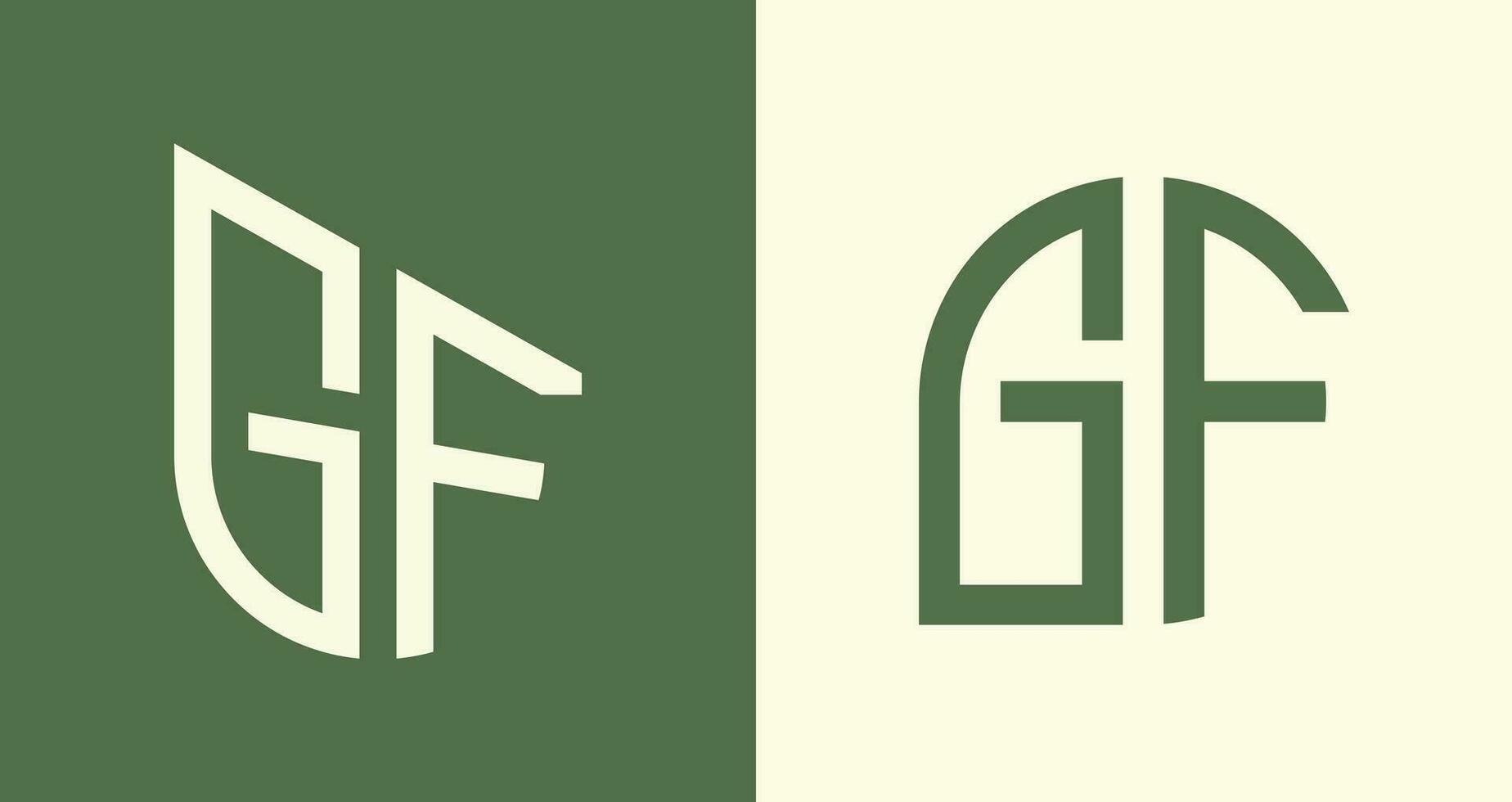 kreativ einfach Initiale Briefe Freundin Logo Designs bündeln. vektor