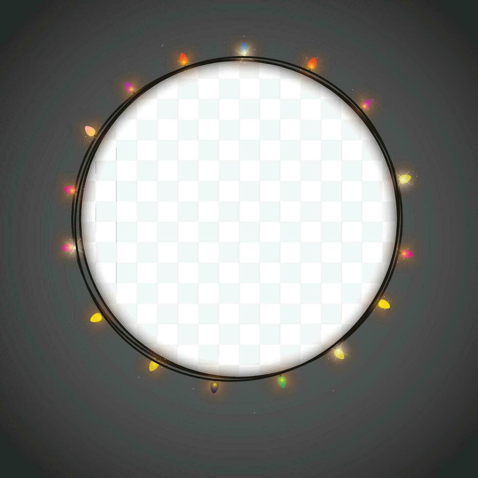 tom upplyst cirkel baner med lampa. kopia Plats, vektor illustration.